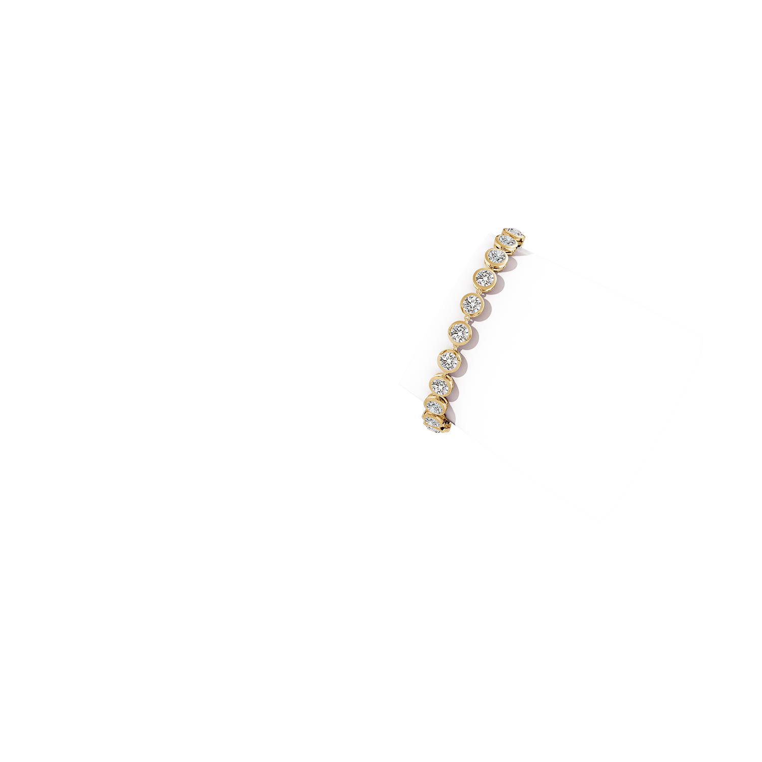 5.1mm IJI1I2 Round Diamond Chain Bracelet in Yellow Gold - body_arm