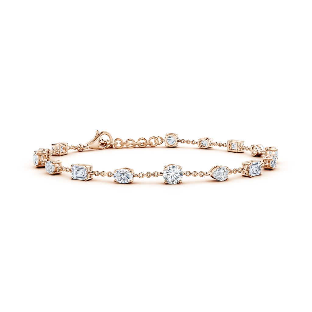 4.1mm GVS2 Multi-Shape Diamond Station Bracelet in Rose Gold