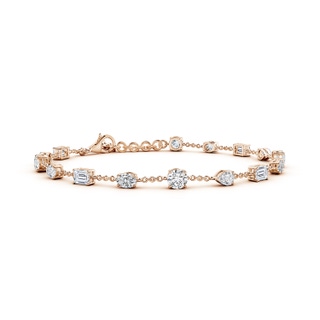 4.1mm HSI2 Multi-Shape Diamond Station Bracelet in 18K Rose Gold