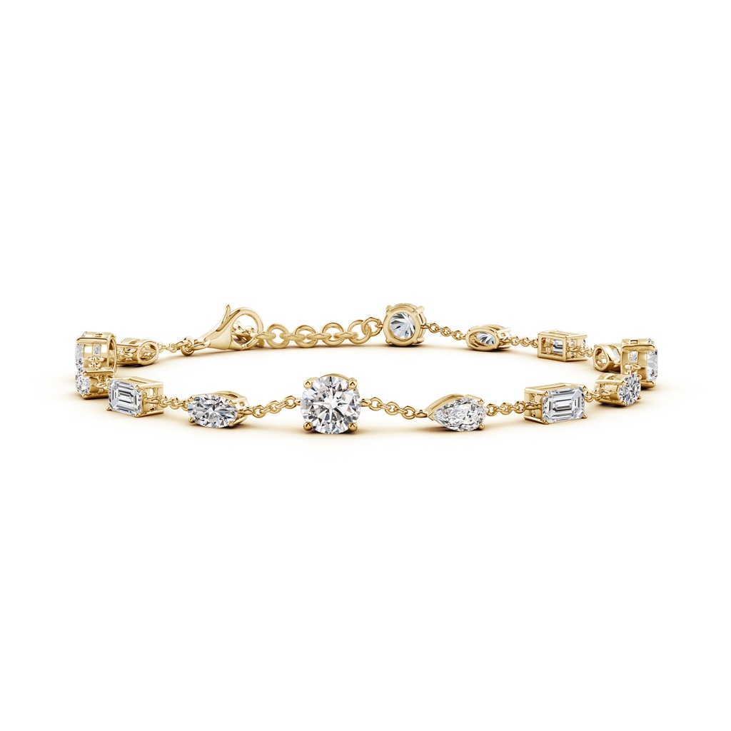 5.1mm IJI1I2 Multi-Shape Diamond Station Bracelet in Yellow Gold