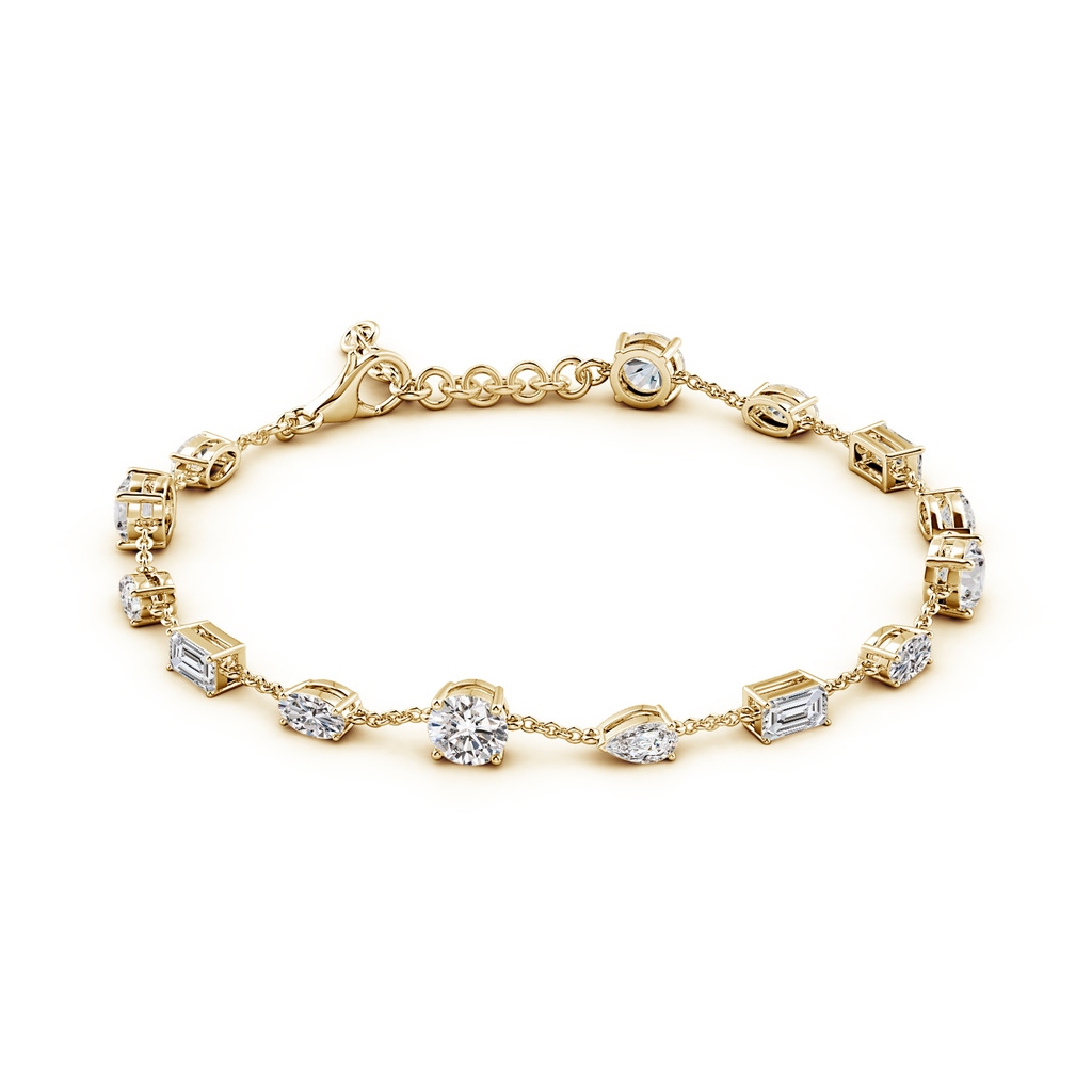 5.1mm IJI1I2 Multi-Shape Diamond Station Bracelet in Yellow Gold - side 199