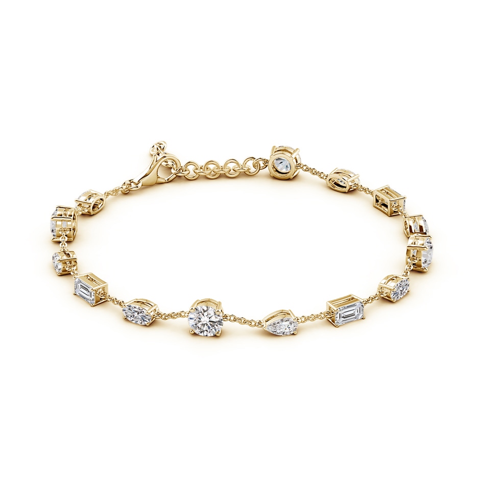 5.1mm IJI1I2 Multi-Shape Diamond Station Bracelet in Yellow Gold side 199