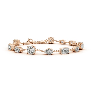 5.9mm KI3 Multi-Shape Diamond Station Bracelet in 18K Rose Gold
