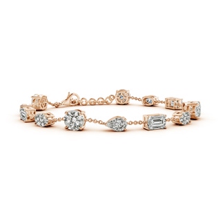 5.9mm KI3 Multi-Shape Diamond Station Bracelet in Rose Gold