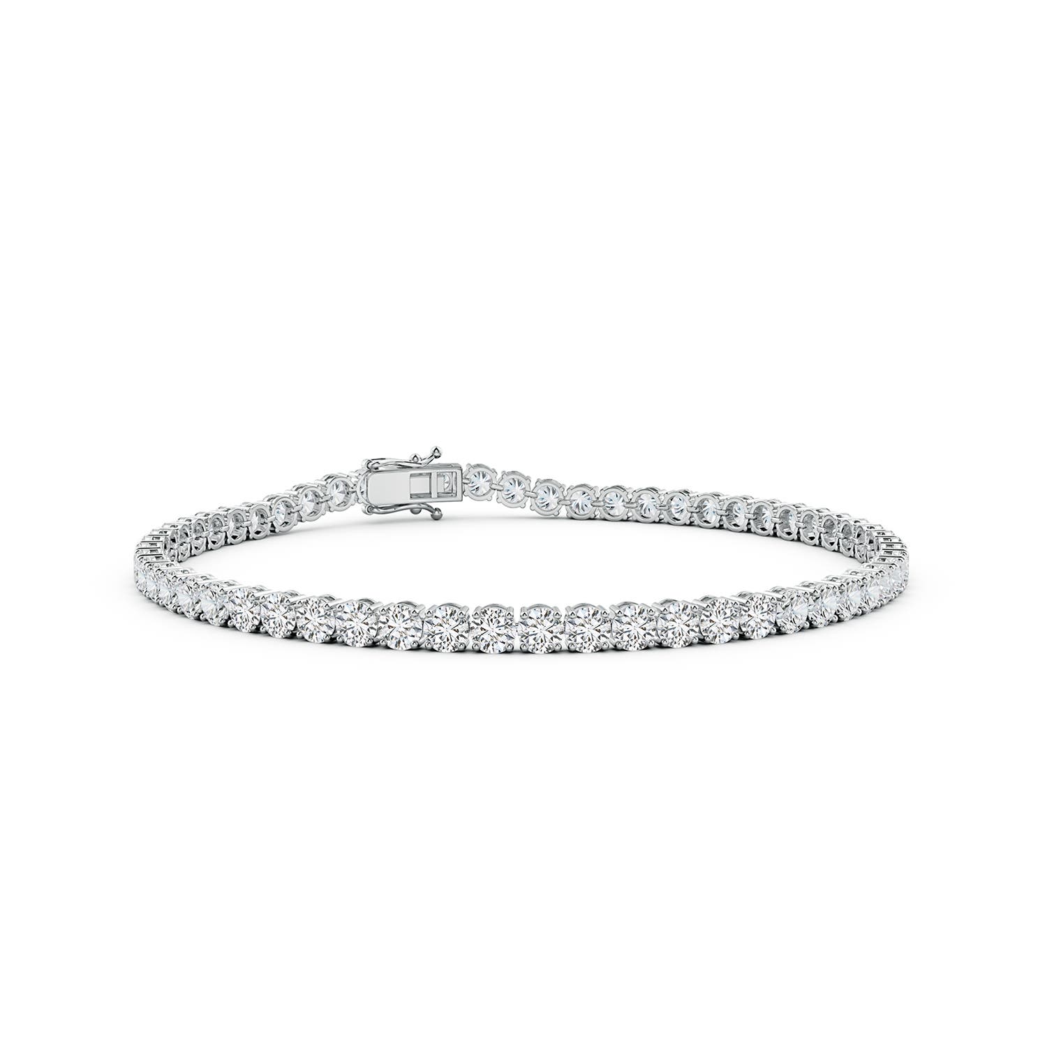 2.7mm HSI2 Round Diamond Classic Tennis Bracelet in White Gold