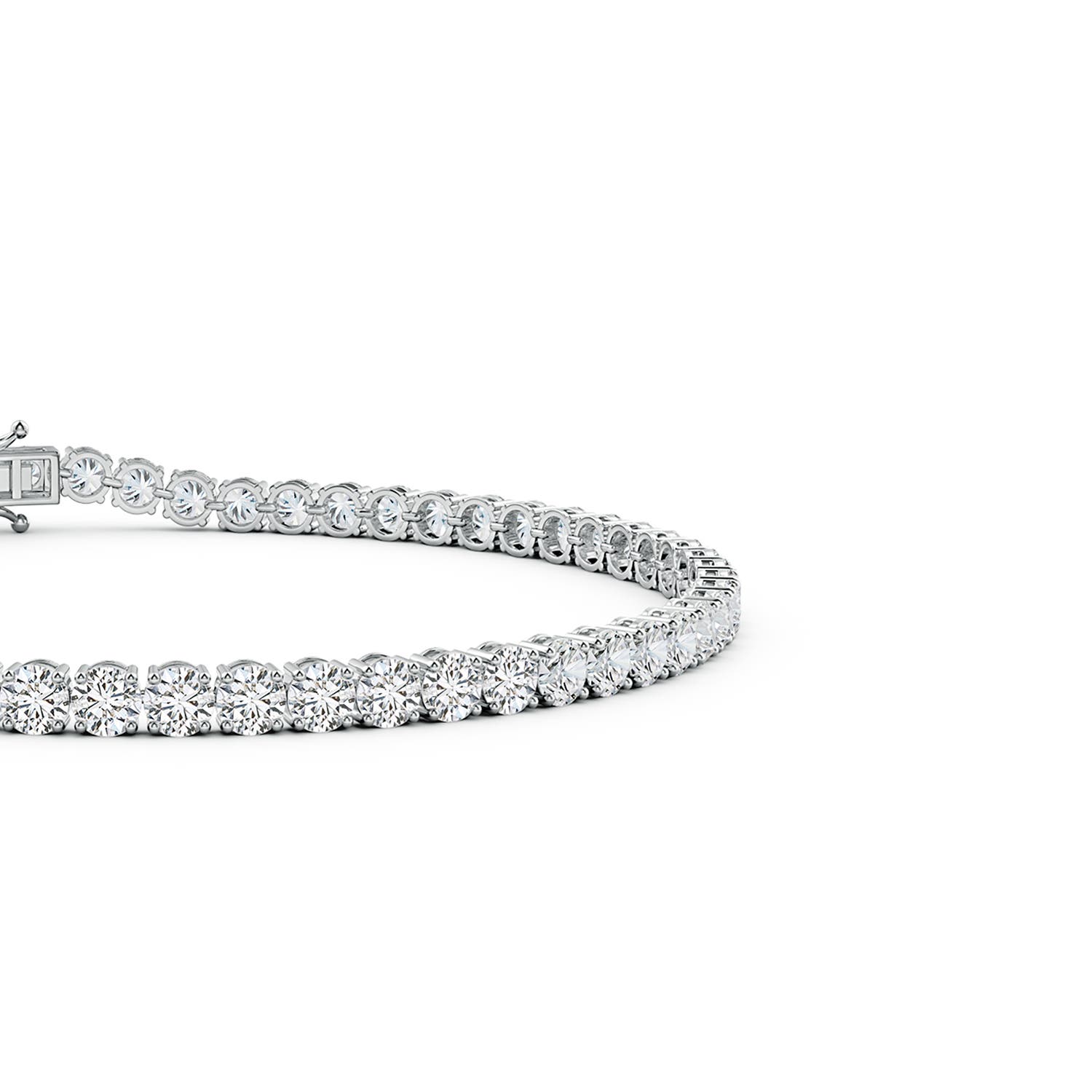 2.7mm HSI2 Round Diamond Classic Tennis Bracelet in White Gold