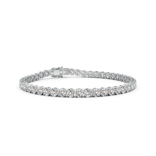 3.4mm IJI1I2 Round Diamond Classic Tennis Bracelet in White Gold