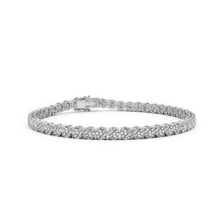 3.4mm KI3 Round Diamond Classic Tennis Bracelet in White Gold