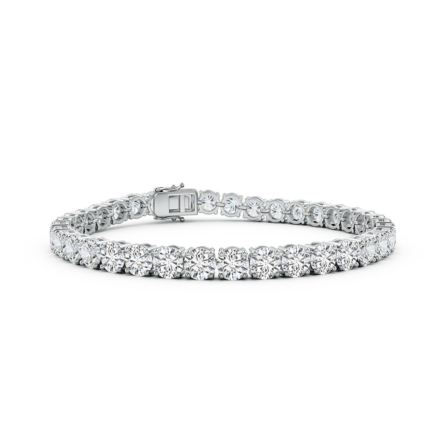 4.6mm HSI2 Round Diamond Classic Tennis Bracelet in White Gold