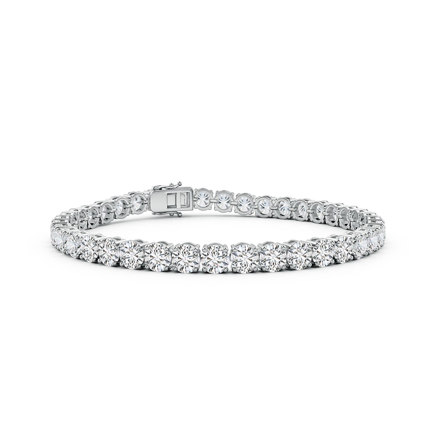 4mm HSI2 Round Diamond Classic Tennis Bracelet in White Gold