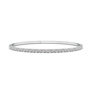 2.4mm IJI1I2 Classic Round Diamond Flex Bangle in White Gold