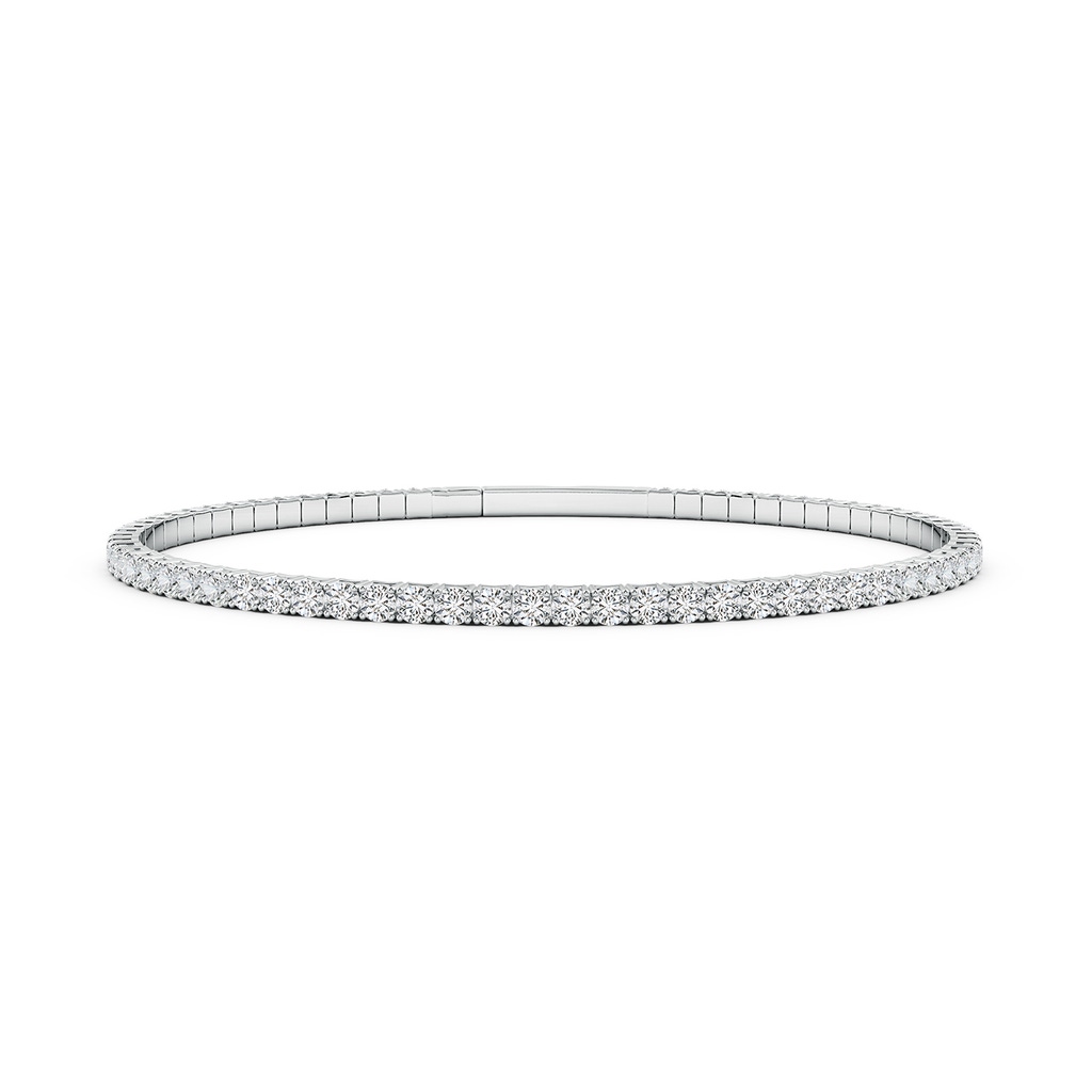 2mm HSI2 Classic Round Diamond Flex Bangle in White Gold