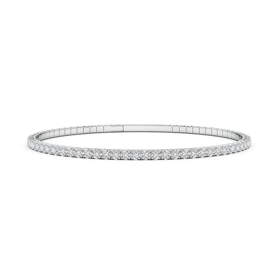 2mm HSI2 Classic Round Diamond Flex Bangle in White Gold 