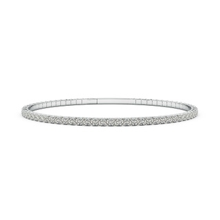 2mm KI3 Classic Round Diamond Flex Bangle in White Gold