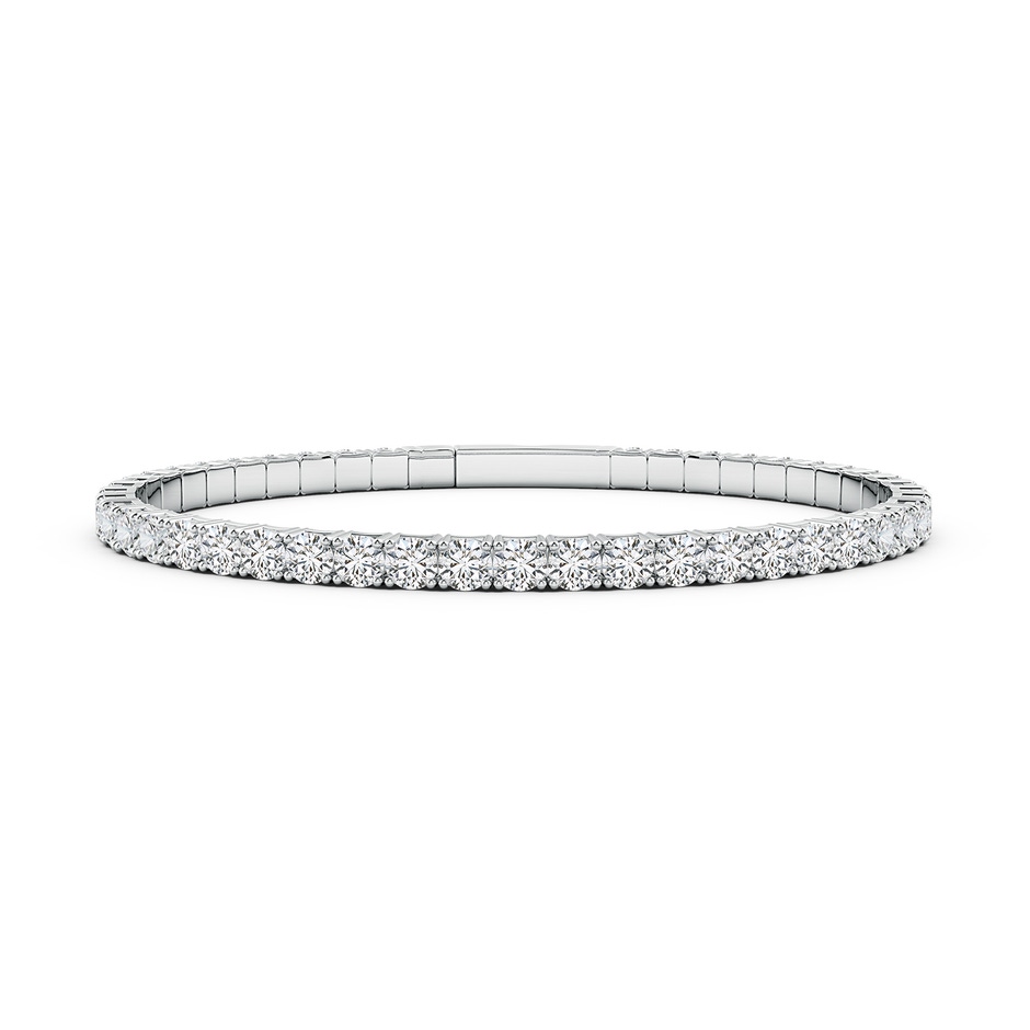 3.5mm HSI2 Classic Round Diamond Flex Bangle in White Gold 