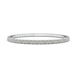 3.5mm KI3 Classic Round Diamond Flex Bangle in White Gold