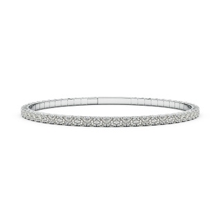 3mm KI3 Classic Round Diamond Flex Bangle in White Gold