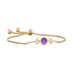Fashion Yellow Gold Amethyst Bracelets