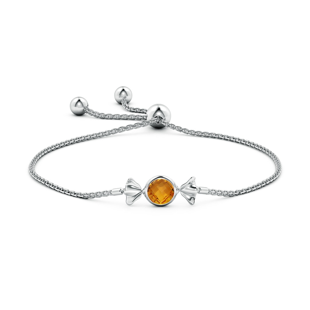 6mm AAA Sweet Treats Round Citrine Candy Bracelet in White Gold Side 199