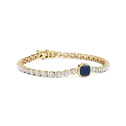 Cushion Blue Sapphire Tennis Bracelets