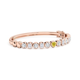 Bangle Rose Gold Yellow Diamond Bracelets