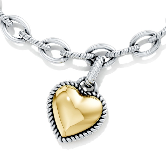 Heart Charm Bracelet David Yurman Love Bracelet David Yurmam 18K
