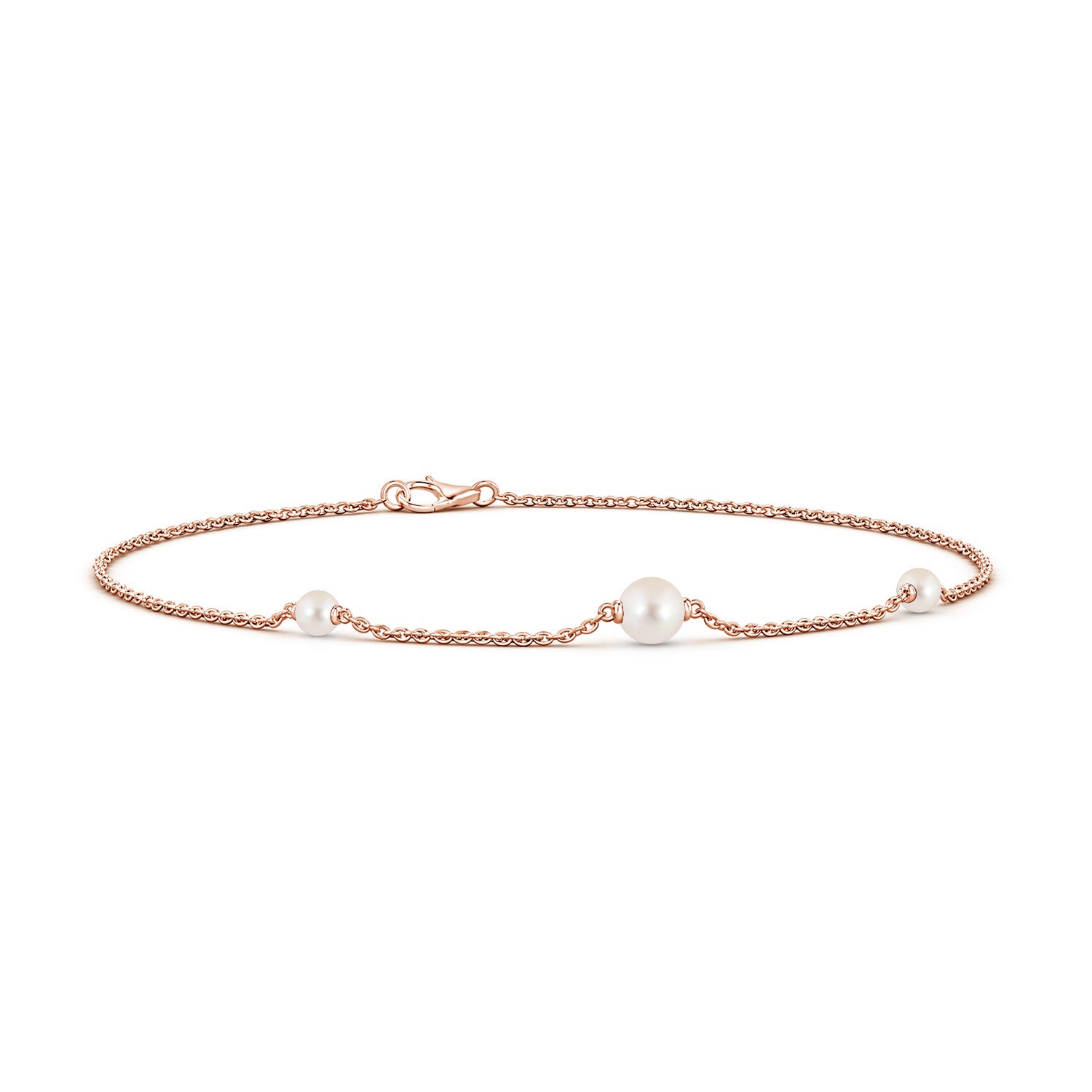 Rose Gold Freshwater Cultured Pearl Bracelets