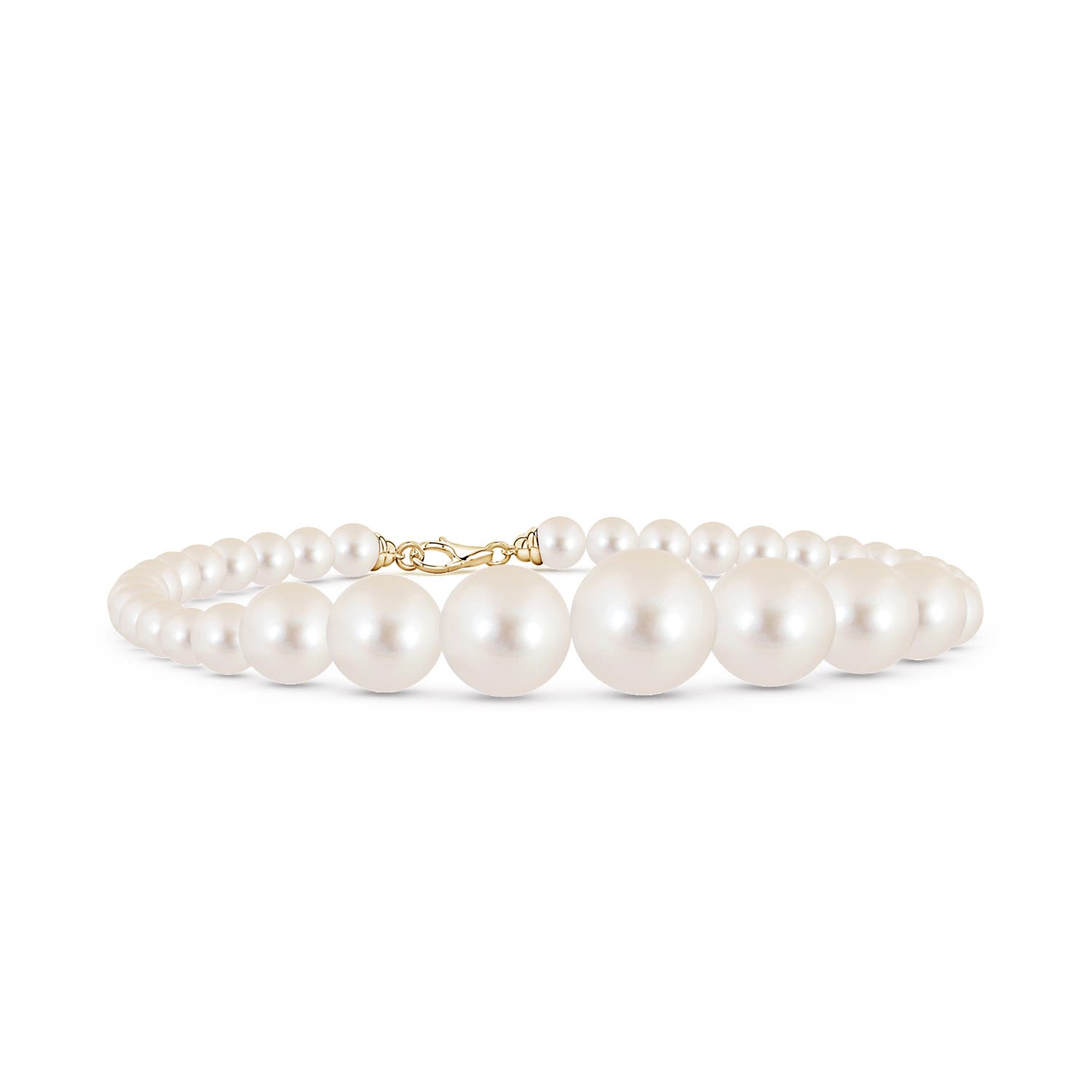 Yellow Gold Freshwater Cultured Pearl Bracelets
