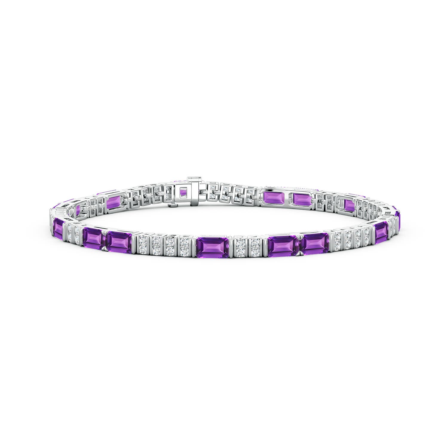 Platinum Amethyst Bracelets