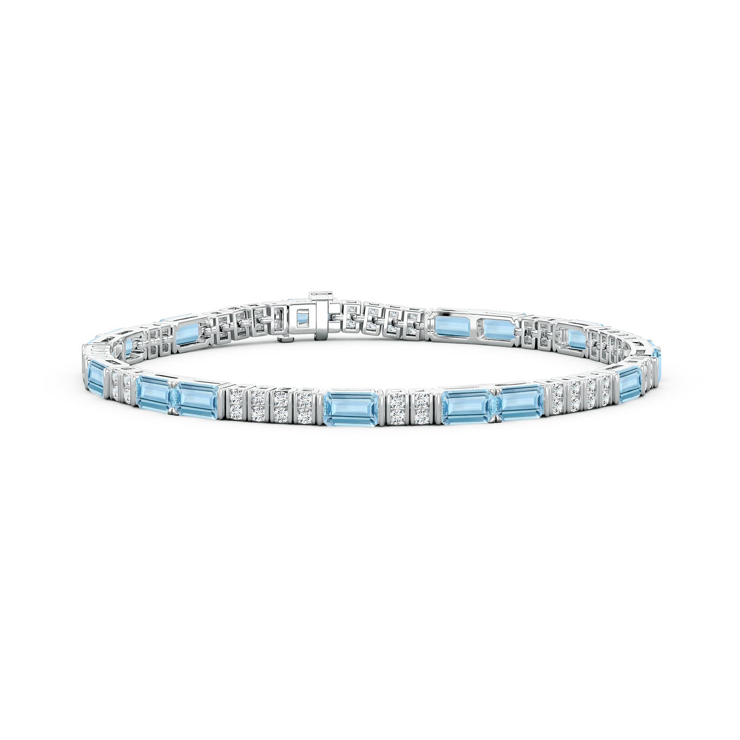 Platinum Aquamarine Bracelets