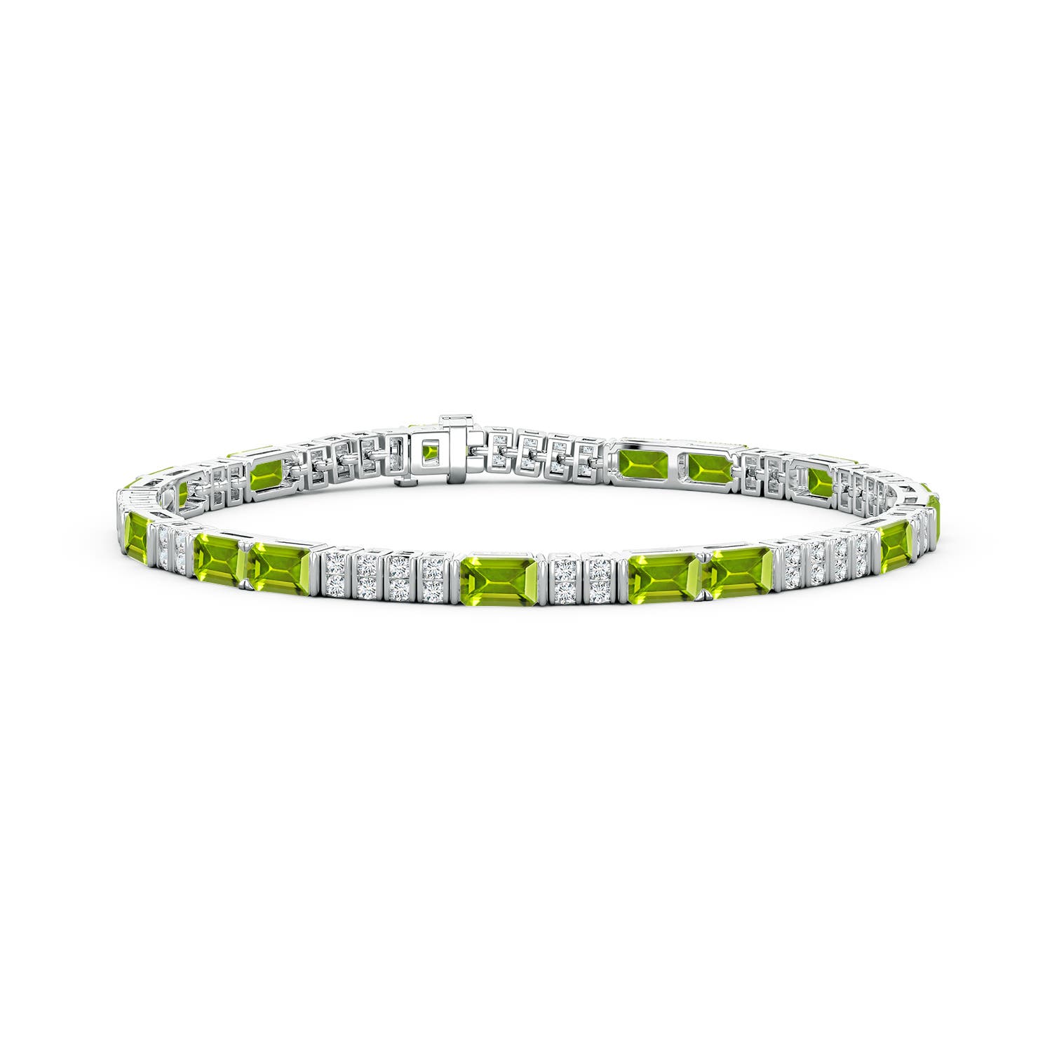 Platinum Peridot Bracelets