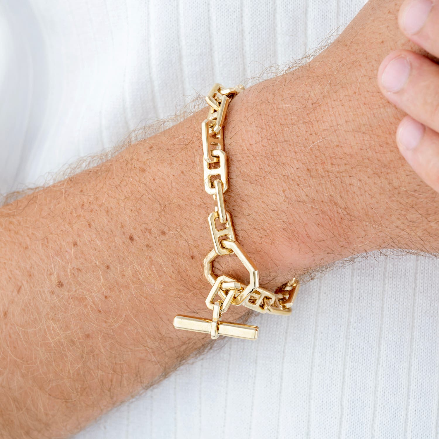 Men's Octagon Link Bracelet