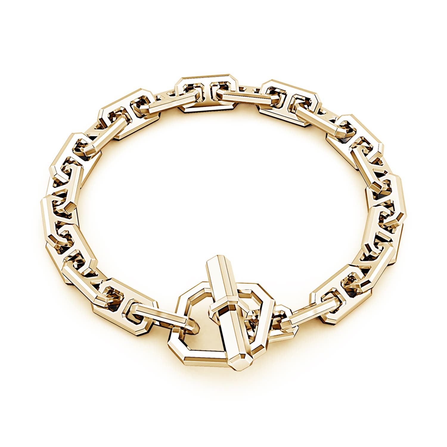 新作 ロンハーマ14K Line Bracelet ¥429,000 Men's Octagon Link Bracelet