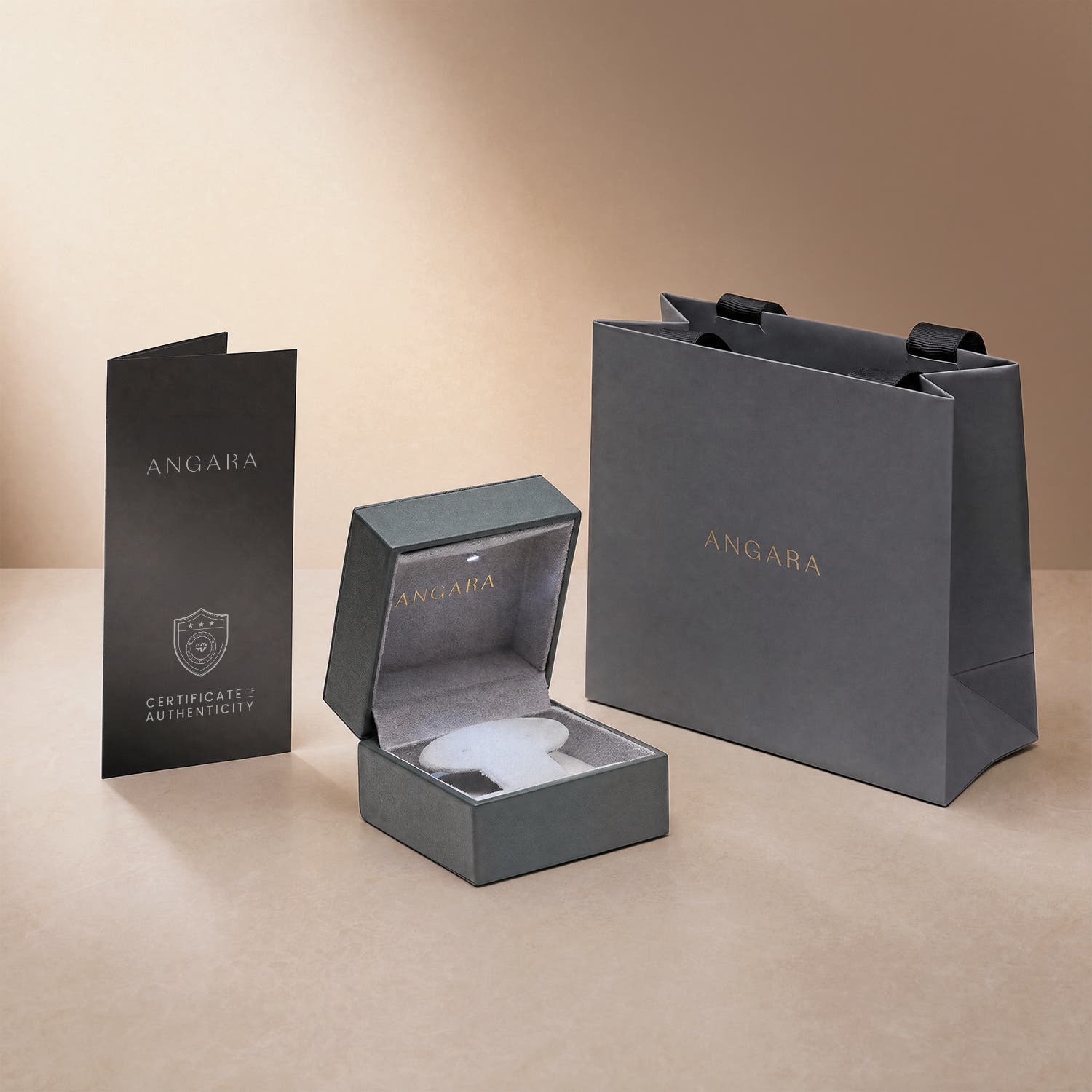 Gift Box for Unique Two Prong-Set Amethyst Solitaire Stud Earrings - box