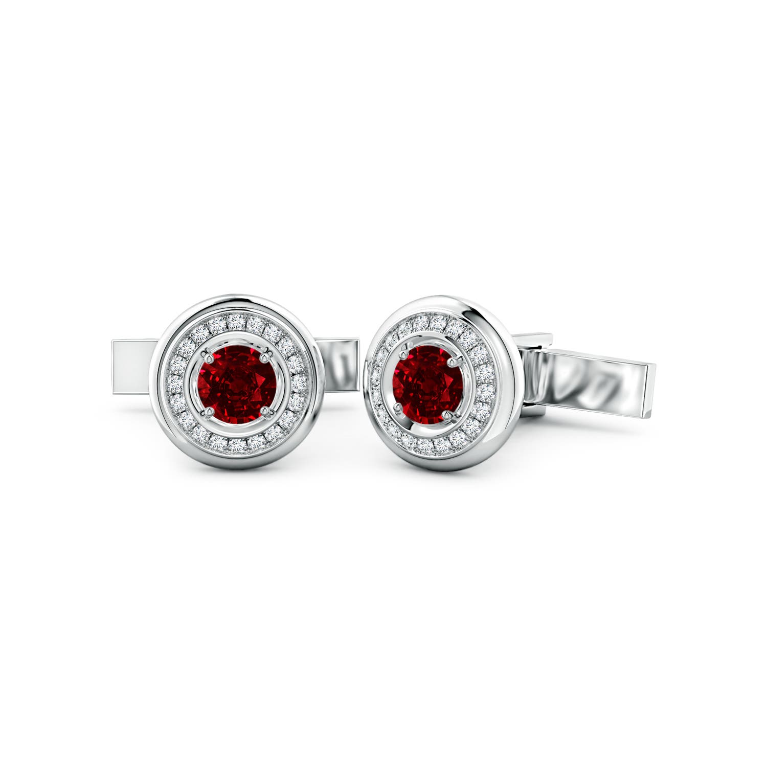 Image Representation of the Lab Grown Ruby Jewellery - Cufflinks