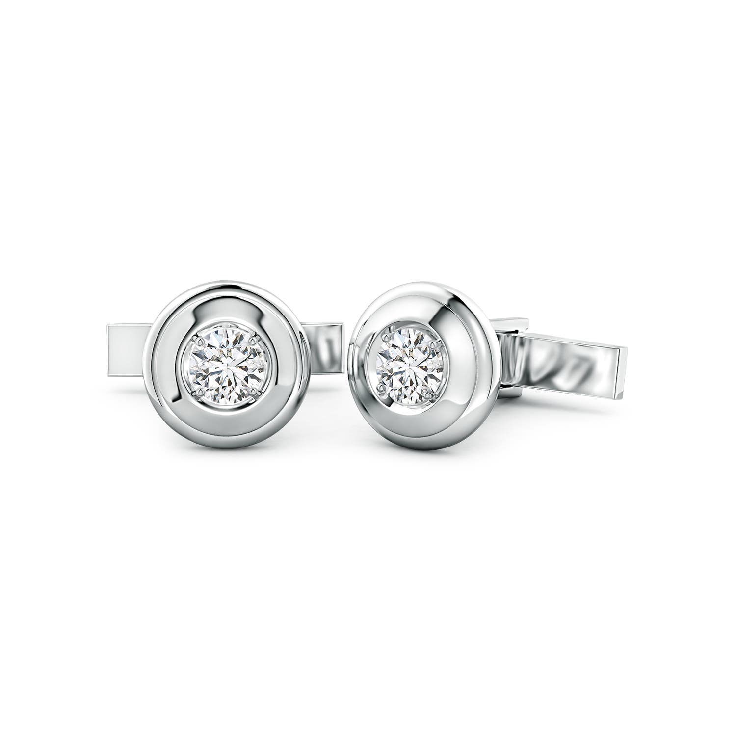 Angara 2.06 CTW Men's Diamond Cufflinks in 18K White Gold