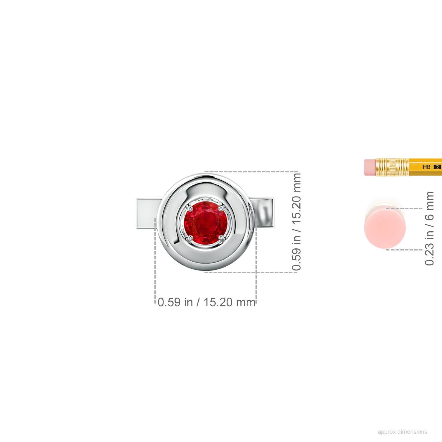 Men's Ruby Cufflinks