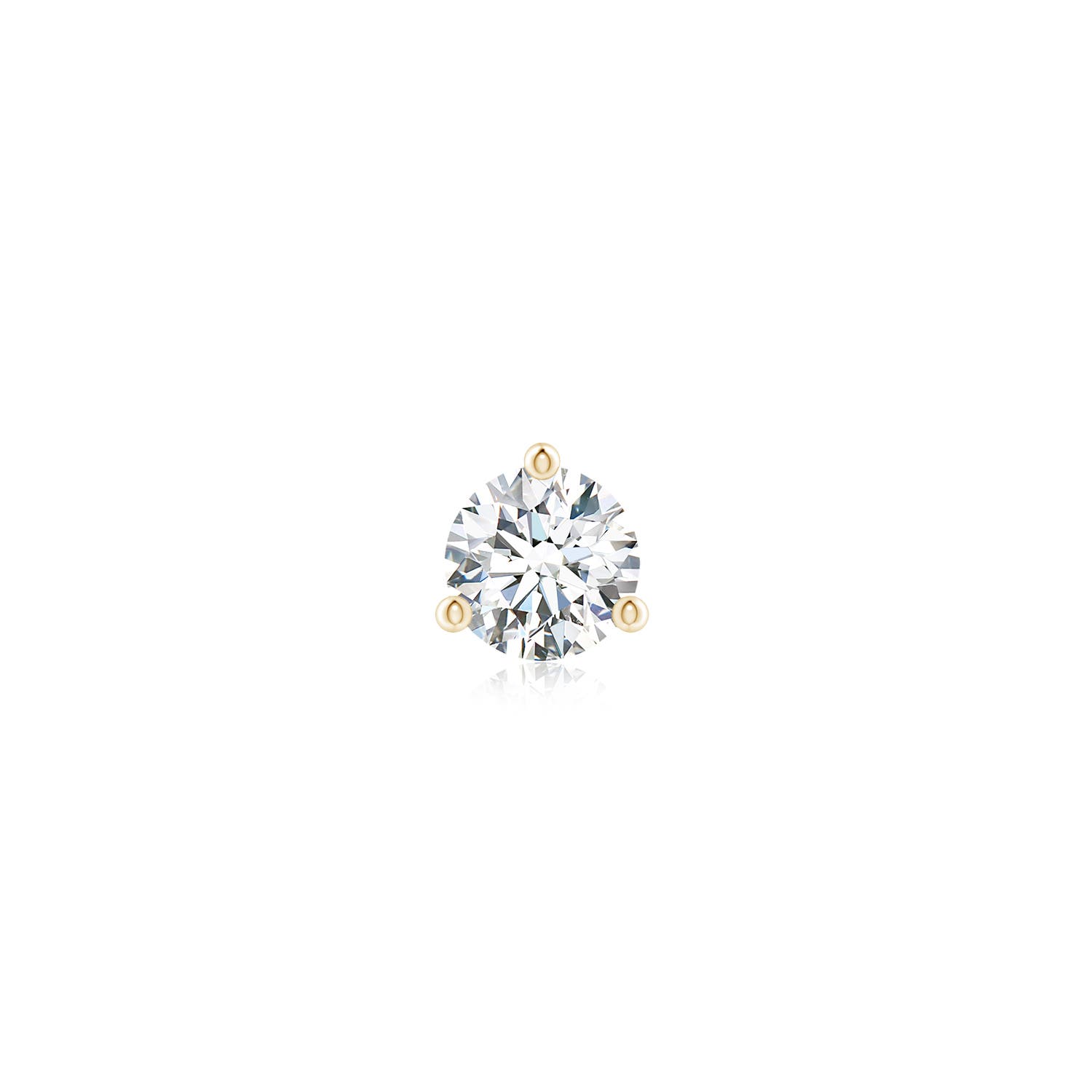 Angara 0.38 CTW Prong-Set Round Lab-Grown Diamond Martini Stud Earring in 18K Yellow Gold