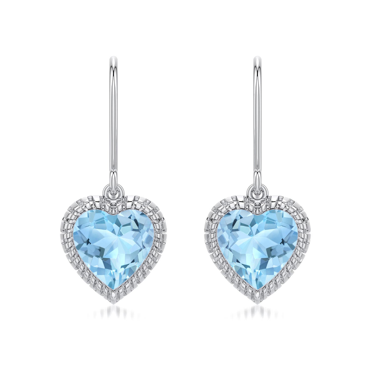 Aquamarine White Gold Earrings