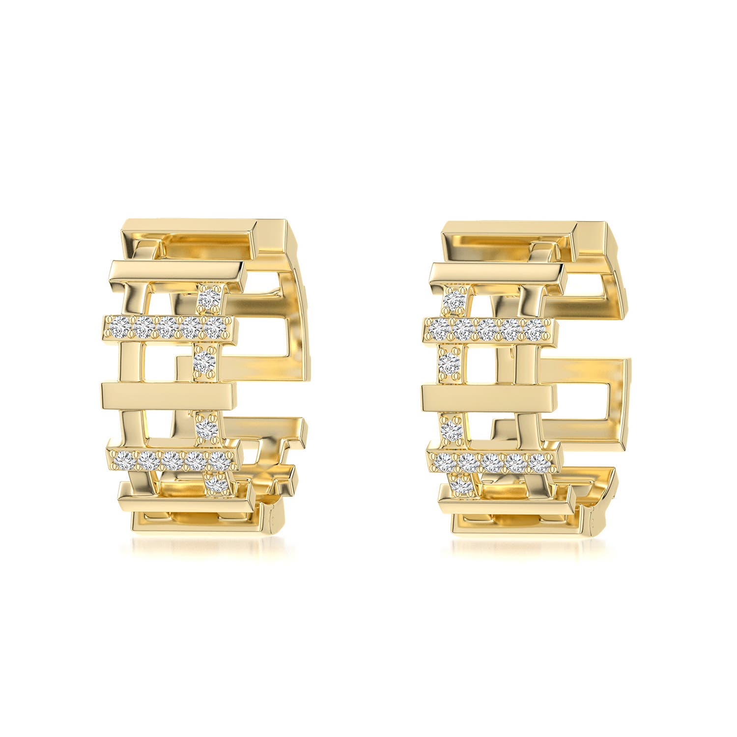 1mm HSI2 Equestria Jump Rail Hoops in Yellow Gold - main