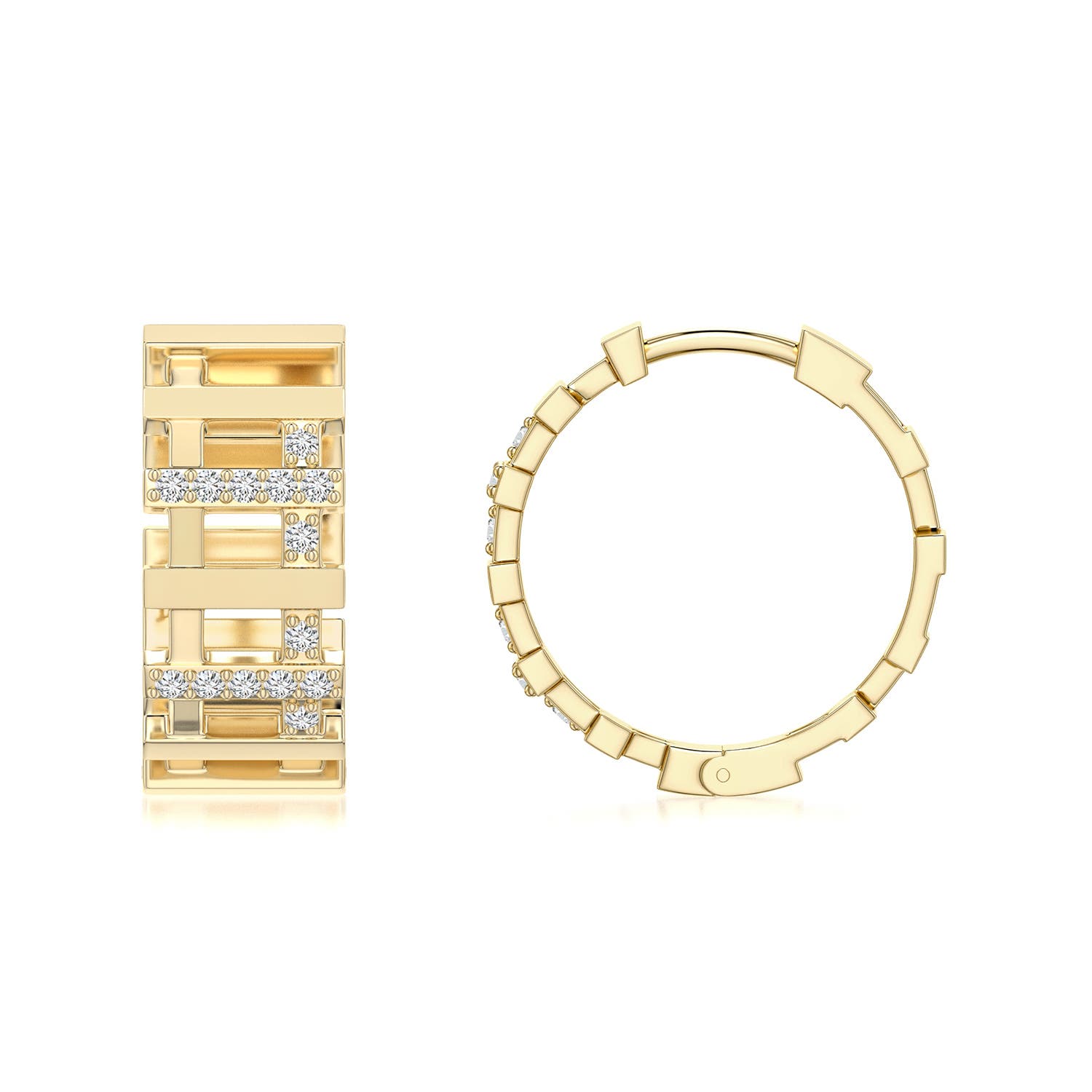 1mm HSI2 Equestria Jump Rail Hoops in Yellow Gold - side