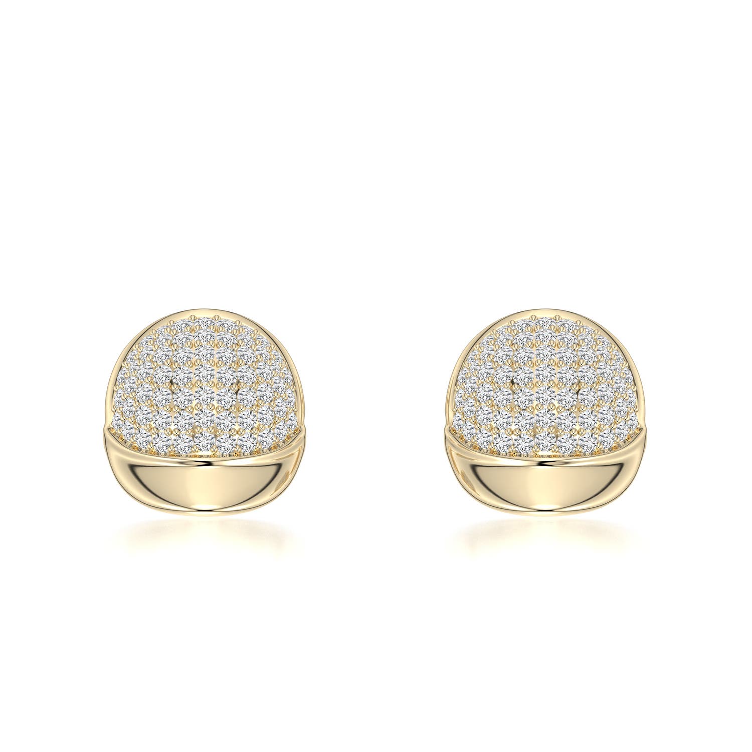 1.3mm HSI2 Equestria Skull Cap Studs in Yellow Gold - main