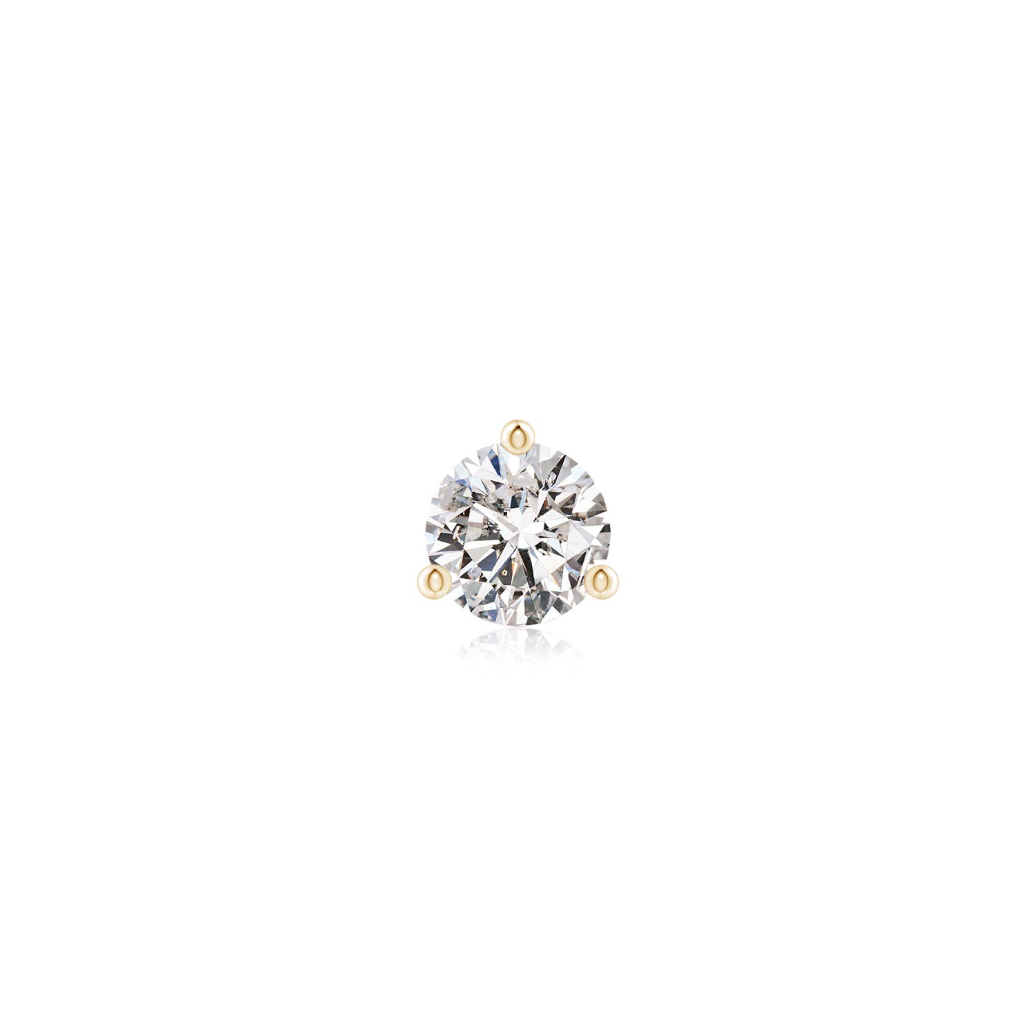 Angara 0.38 CTW Prong-Set Round Diamond Martini Stud Earring in 18K Yellow Gold