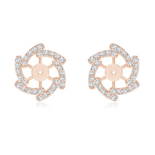 1.35mm GVS2 Diamond Pinwheel Earring Jackets in Rose Gold