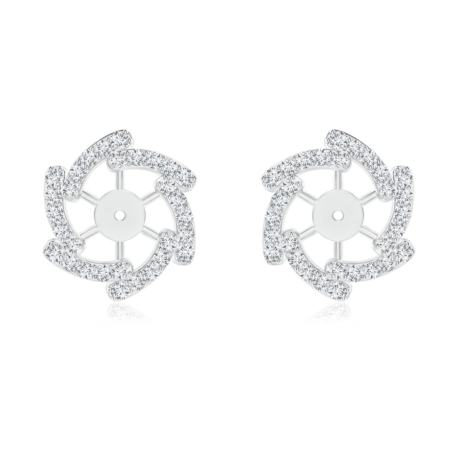 1.35mm GVS2 Diamond Pinwheel Earring Jackets in White Gold 