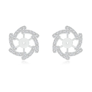 1.35mm HSI2 Diamond Pinwheel Earring Jackets in White Gold