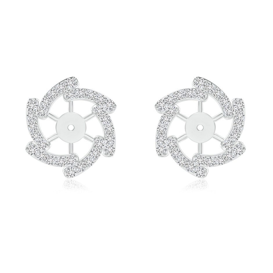 1.35mm HSI2 Diamond Pinwheel Earring Jackets in White Gold 