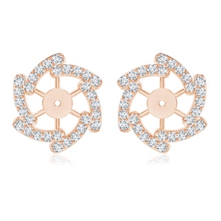 1.7mm GVS2 Diamond Pinwheel Earring Jackets in Rose Gold