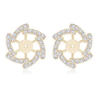 1.7mm GVS2 Diamond Pinwheel Earring Jackets in Yellow Gold