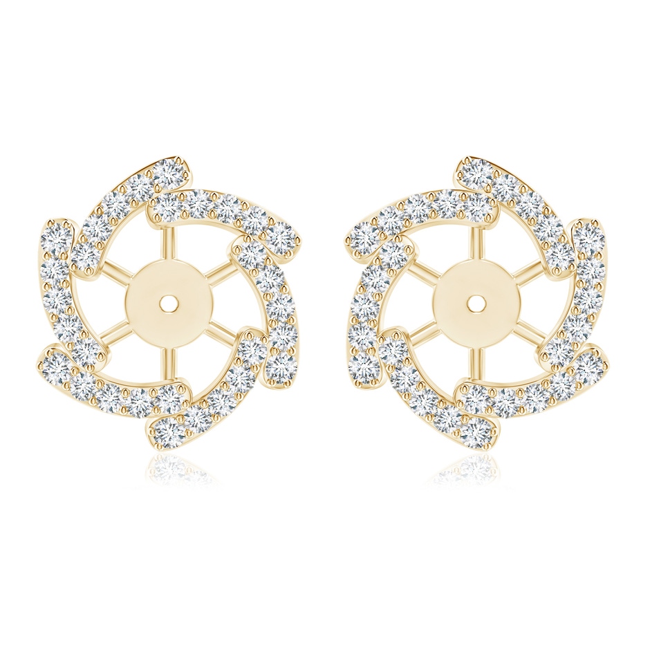 1.7mm GVS2 Diamond Pinwheel Earring Jackets in Yellow Gold 